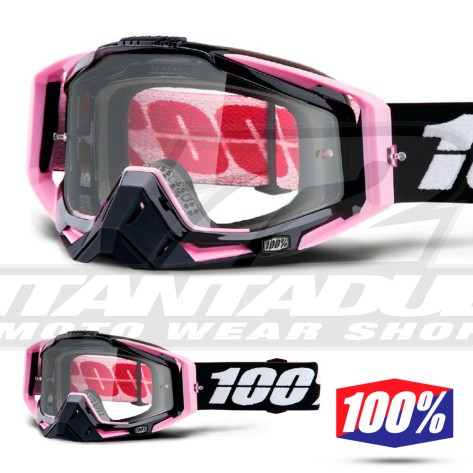 100% Maschera THE RACECRAFT Derestricted - Lente Trasparente