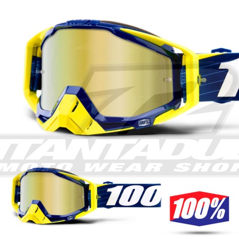100% Maschera THE RACECRAFT Derestricted - Lente Rosso Specchio