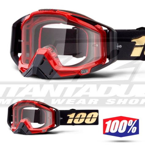 100% Maschera THE RACECRAFT Derestricted - Lente Trasparente