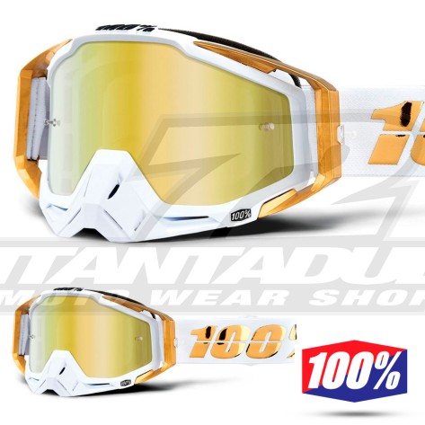 100% Maschera THE RACECRAFT Derestricted - Lente Rosso Specchio