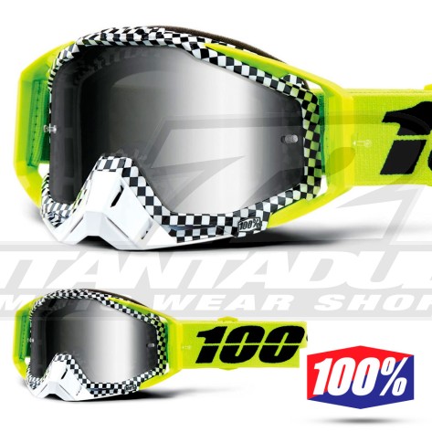 100% Maschera THE RACECRAFT Derestricted - Lente Rosso Specchio