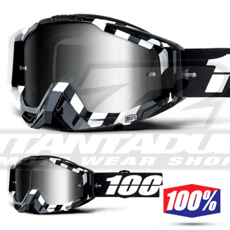 100% Maschera THE RACECRAFT Derestricted - Lente Rosso Specchio