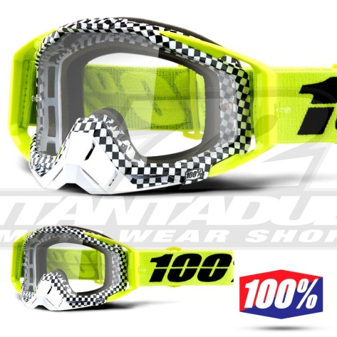 100% Maschera THE RACECRAFT Derestricted - Lente Trasparente