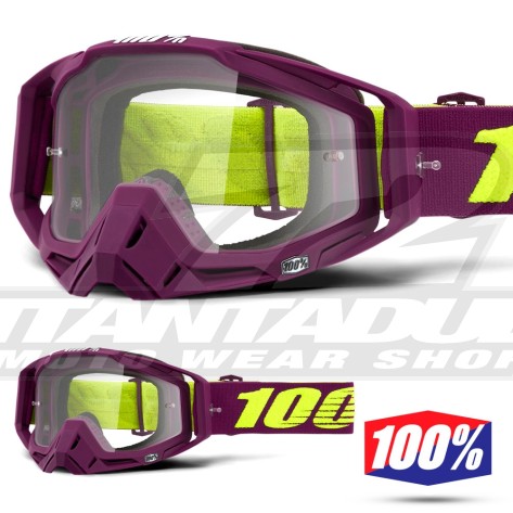 100% Maschera THE RACECRAFT Derestricted - Lente Trasparente