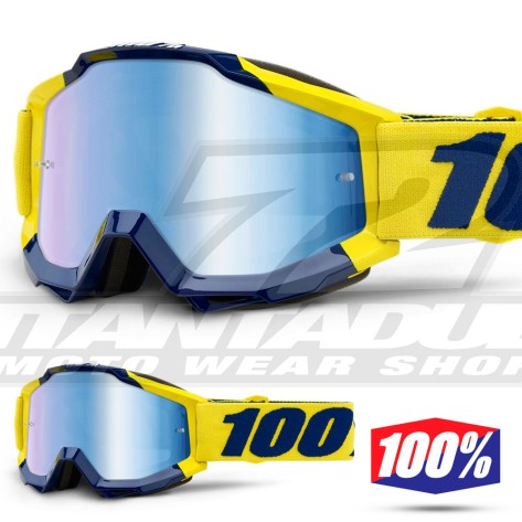 100% Maschera THE ACCURI Acidulous Cyan - Lente Blu Specchio