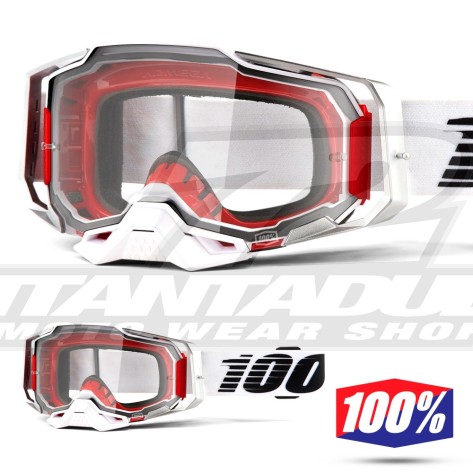 100% Maschera THE RACECRAFT Derestricted - Lente Trasparente