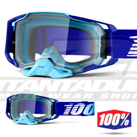 100% Maschera THE RACECRAFT Derestricted - Lente Trasparente