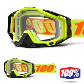 100% Maschera THE RACECRAFT Derestricted - Lente Trasparente