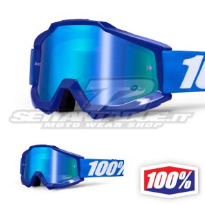 100% THE ACCURI Reflex Blue Goggles - Blue Mirror Lens