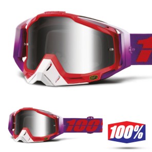 100% Maschera THE RACECRAFT Derestricted - Lente Rosso Specchio