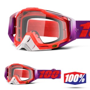 100% Maschera THE RACECRAFT Derestricted - Lente Trasparente