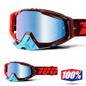 100% Maschera THE RACECRAFT Derestricted - Lente Rosso Specchio