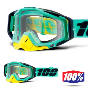 100% Maschera THE RACECRAFT Derestricted - Lente Trasparente