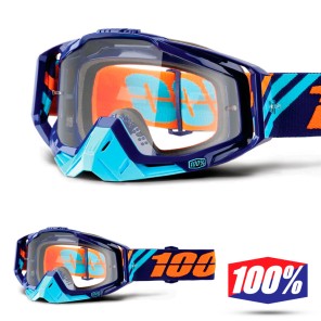 100% Maschera THE RACECRAFT Derestricted - Lente Trasparente