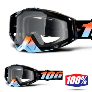 100% Maschera THE RACECRAFT Derestricted - Lente Trasparente