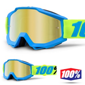100% Maschera THE ACCURI Acidulous Cyan - Lente Blu Specchio