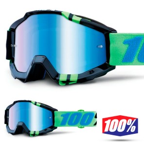 100% Maschera THE ACCURI Acidulous Cyan - Lente Blu Specchio
