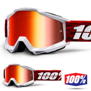 100% Maschera THE ACCURI Acidulous Cyan - Lente Blu Specchio