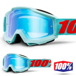 100% Maschera THE ACCURI Acidulous Cyan - Lente Blu Specchio