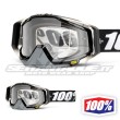 100% THE RACECRAFT Abyss Black Goggles - Clear Lens