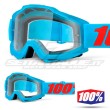 100% THE ACCURI Acidulous Cyan Goggles - Clear Lens
