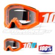 100% THE STRATA JUNIOR Orange Goggles - Clear Lens