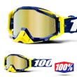 100% THE RACECRAFT Bilab Navy MX Goggles - Gold Mirror Lens
