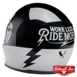 Biltwell LANE SPLITTER Rusty Butcher Full Face Helmet - Black White