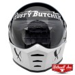 Biltwell LANE SPLITTER Rusty Butcher Full Face Helmet - Black White