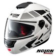 Nolan N90-2 N-COM Euclid 28 Flip Up Helmet - Metal White