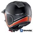Shark X-DRAK Hister Mat Open Face Helmet - Black Anthracite Orange