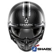 Shark S-DRAK CARBON Vinta Open Face Helmet - Black Chrome Silver