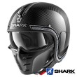 Shark S-DRAK CARBON Vinta Open Face Helmet - Black Chrome Silver