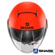 Shark NANO Street-Neon Mat Open Face Helmet - Orange Black