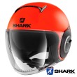 Shark NANO Street-Neon Mat Open Face Helmet - Orange Black