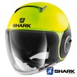 Shark NANO Street-Neon Mat Open Face Helmet - Yellow Black