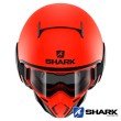 Shark STREET-DRAK Street-Neon Mat Open Face Helmet - Orange Black