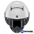 Shark STREET-DRAK Blank Open Face Helmet - White