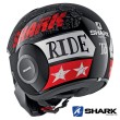 Shark STREET-DRAK Tribute RM Open Face Helmet - Black Red Anthracite