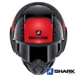 Shark STREET-DRAK Tribute RM Open Face Helmet - Black Red Anthracite