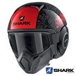 Shark STREET-DRAK Tribute RM Open Face Helmet - Black Red Anthracite