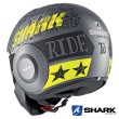 Shark STREET-DRAK Tribute RM Mat Open Face Helmet - Anthracite Yellow Black