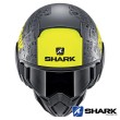 Shark STREET-DRAK Tribute RM Mat Open Face Helmet - Anthracite Yellow Black