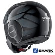 Shark STREET-DRAK Hurok Open Face Helmet - Black Silver Black