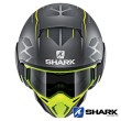 Shark STREET-DRAK Hurok Mat Open Face Helmet - Anthracite Yellow Black