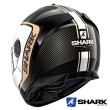 Shark SPARTAN CARBON Priona Full Face Helmet - Black White Gold