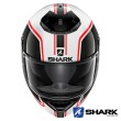 Shark SPARTAN Priona Full Face Helmet - White Black Red