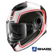 Shark SPARTAN Priona Full Face Helmet - White Black Red