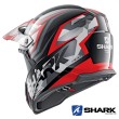 Shark VARIAL Replica Tixier Off Road Helmet - Black Glitter Red