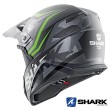 Shark VARIAL Replica Tixier Mat Off Road Helmet - Black Green Anthracite
